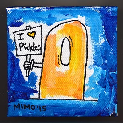 I love pickles painting on canvas by MimoArt