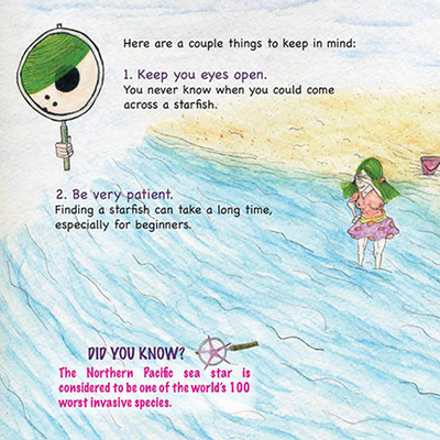 summer childrens book about finding starfish. Written by MimoArt