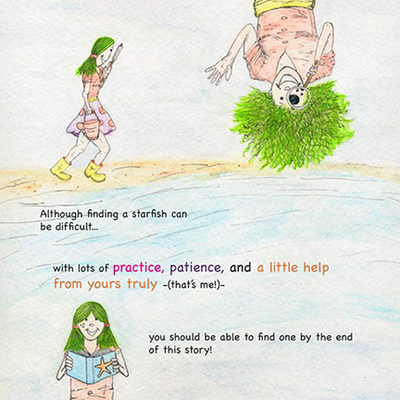 A kids book about finding starfish written by Mimo Art.