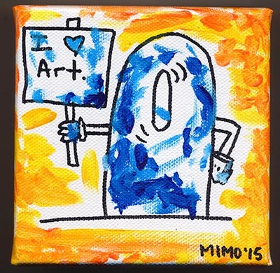 I love art. painting on canvas by Mimo art