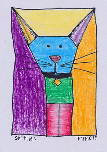 abstract cat drawing