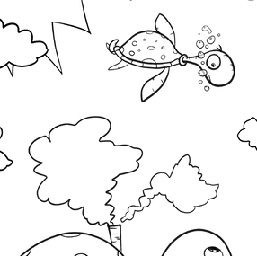 free turtle coloring page
