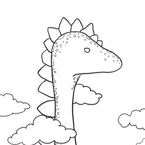 free dinosaur coloring page