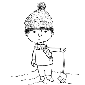 free winter coloring page